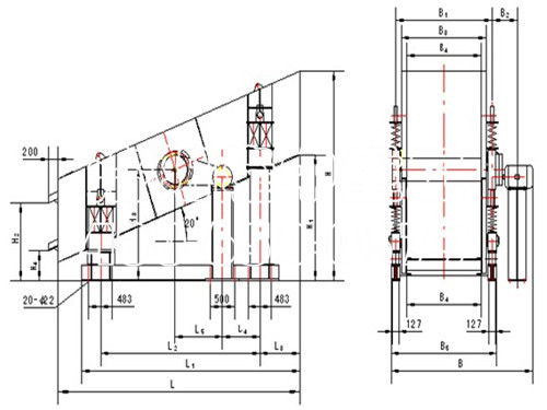 圆振动筛结构图 圆振动筛结构图